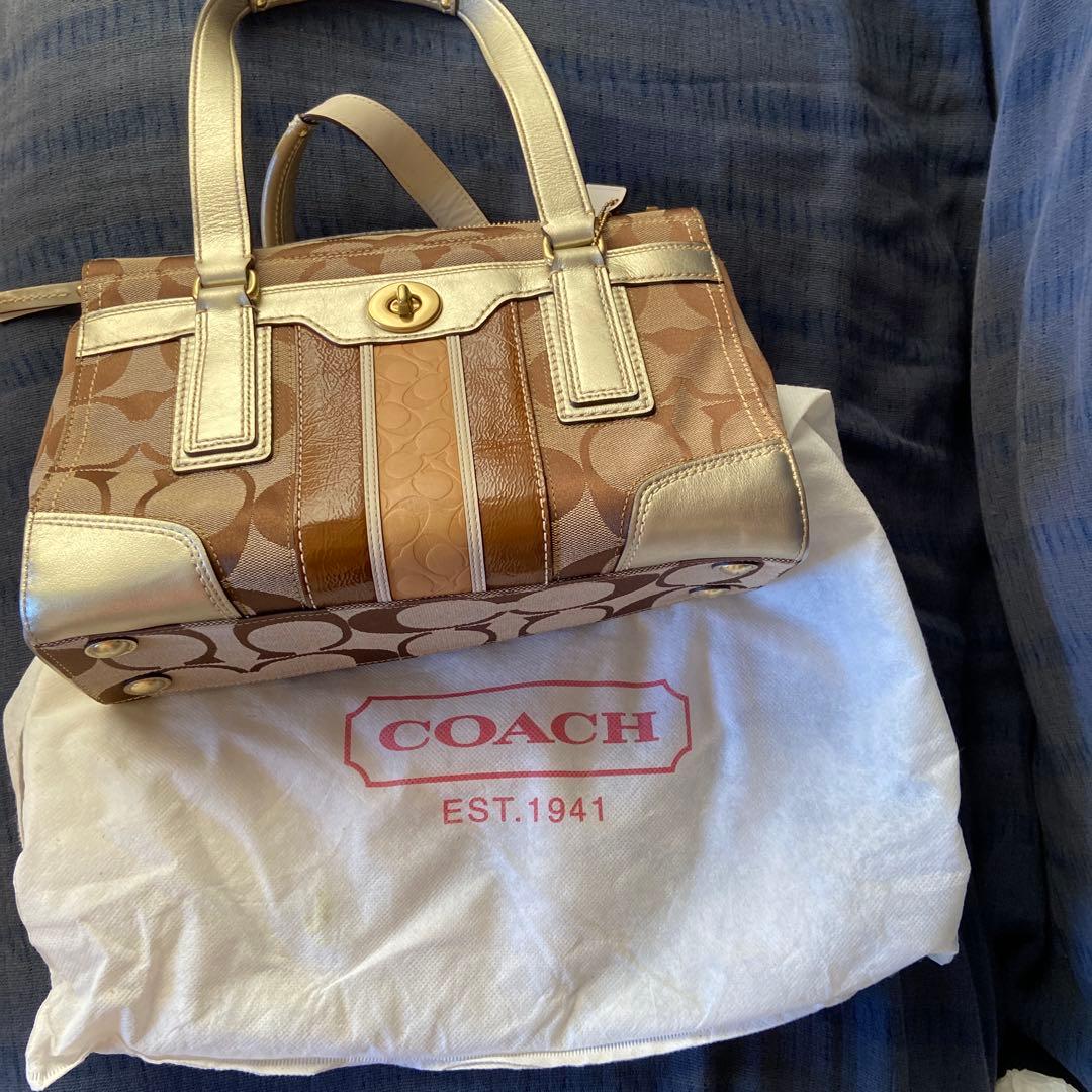 （美品）　Coach ブラウン バッグ　コーチ　ボストンバック