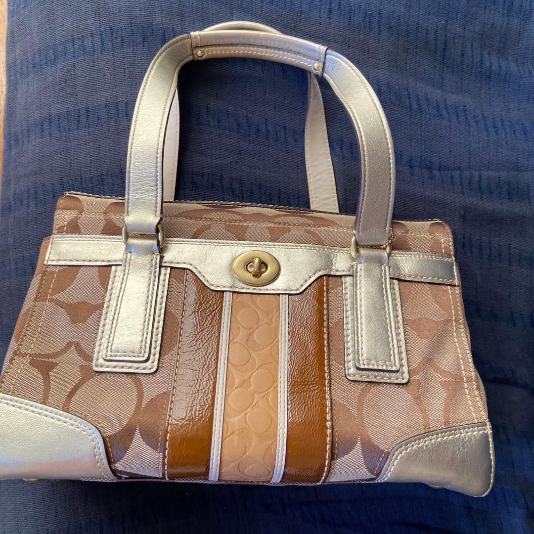 （美品）　Coach ブラウン バッグ　コーチ　ボストンバック