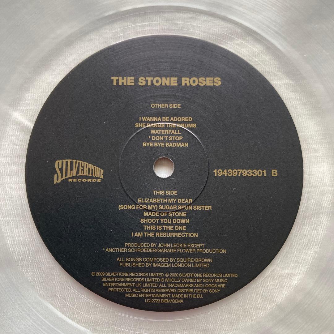 【THE STONE ROSES】クリアビニールLPレコード