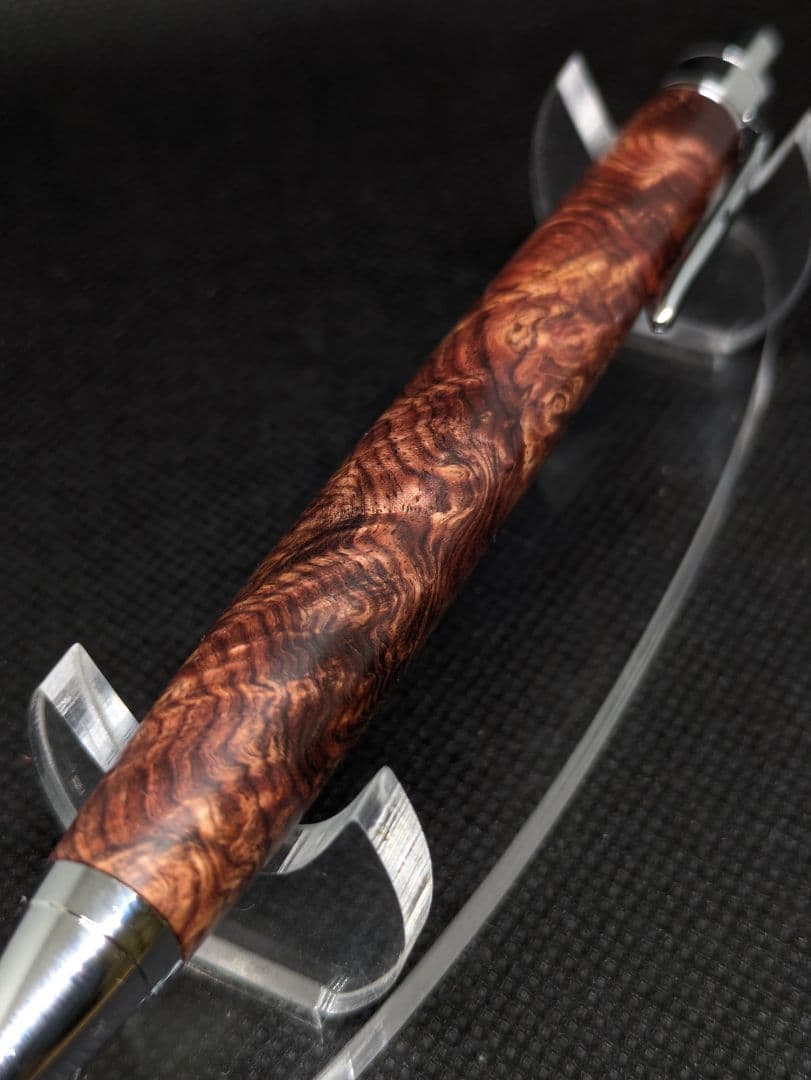特上杢 ホンジュラスローズウッド瘤 工房楔監修 加藤金属シャーペン0.5mm