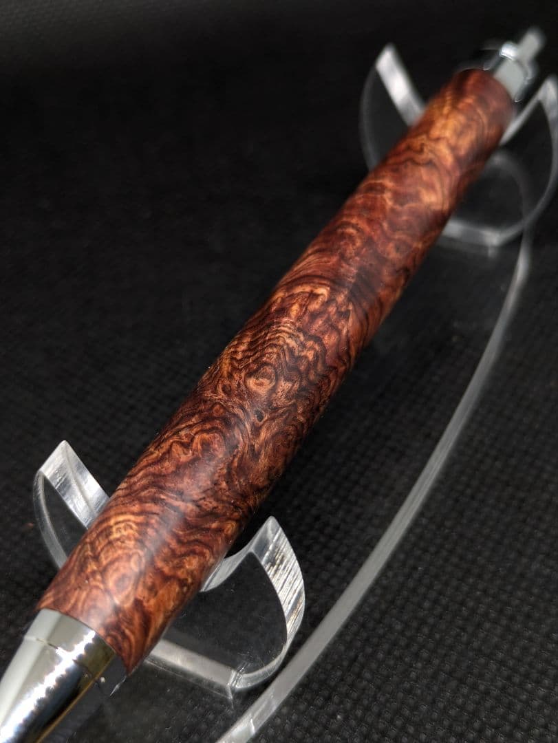特上杢 ホンジュラスローズウッド瘤 工房楔監修 加藤金属シャーペン0.5mm