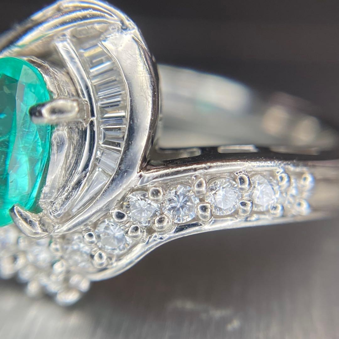 天然 パライバトルマリン￼ ダイヤモンド 計0.957ct PT 中宝研ブラジル