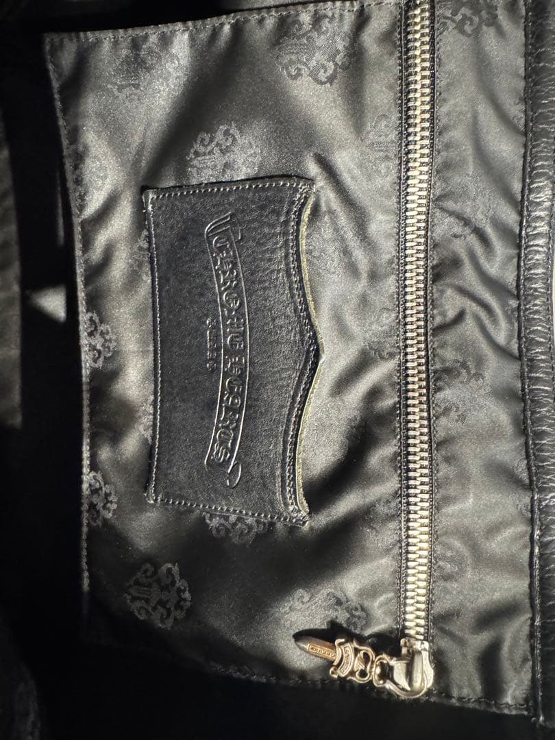 CHROME HEARTS/クロムハーツ /クロスパッチ レザーFSトートバッグ