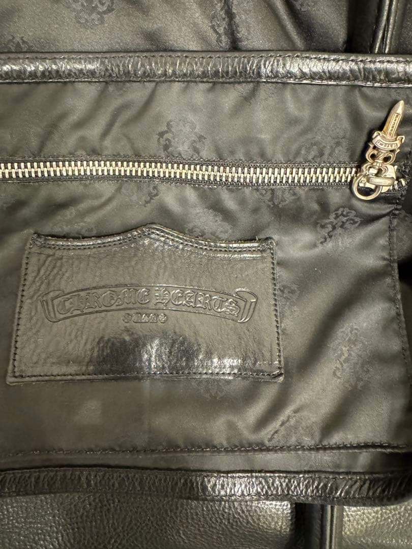 CHROME HEARTS/クロムハーツ /クロスパッチ レザーFSトートバッグ