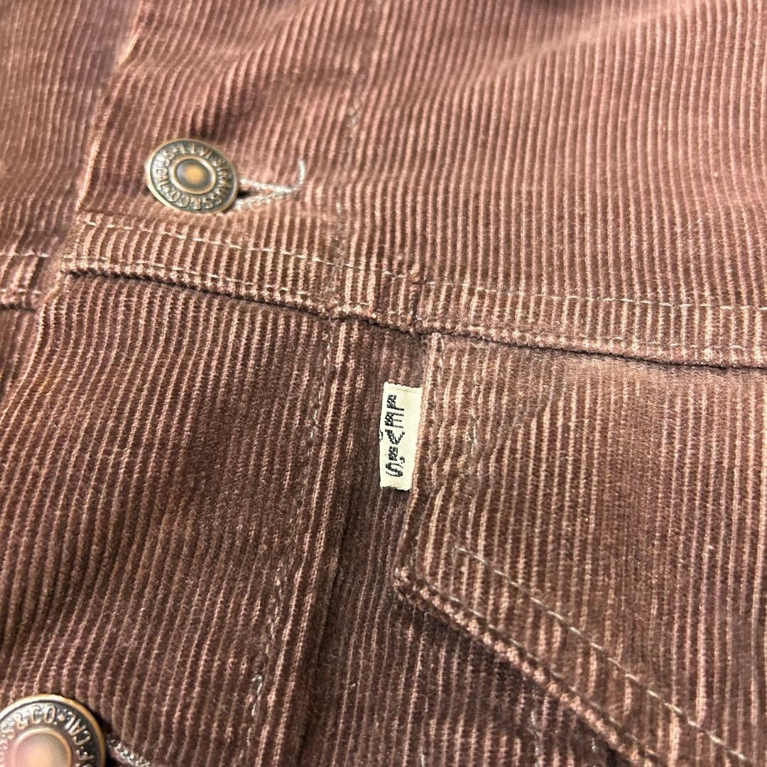 70s levis 70505 BIG-E コーデュロイジャケット 茶 42