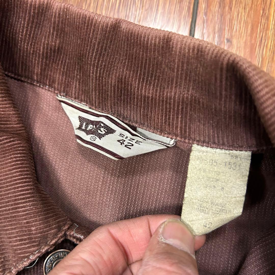 70s levis 70505 BIG-E コーデュロイジャケット 茶 42