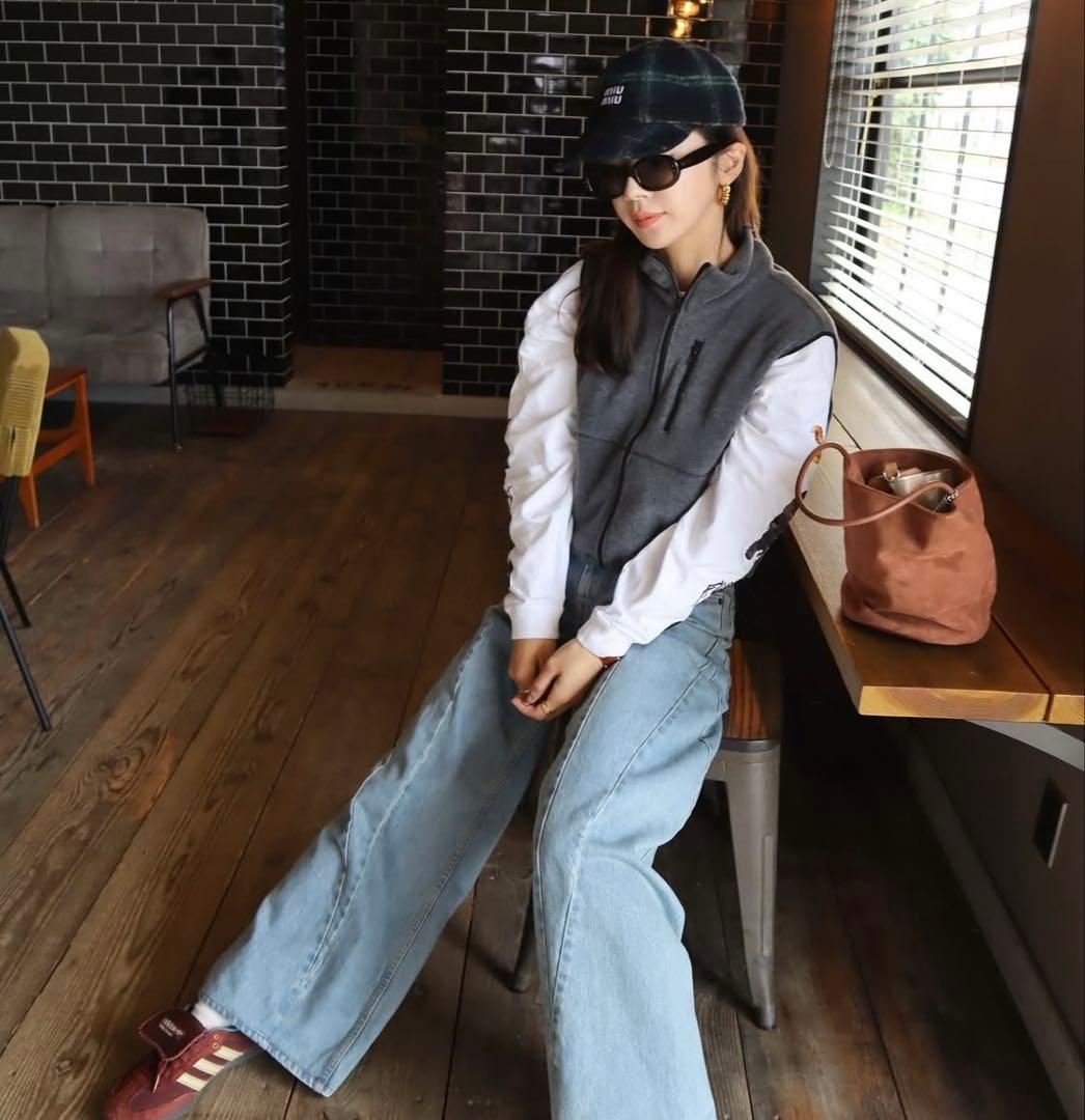 epa ベスト　short fleece vest グレー　howdy mite