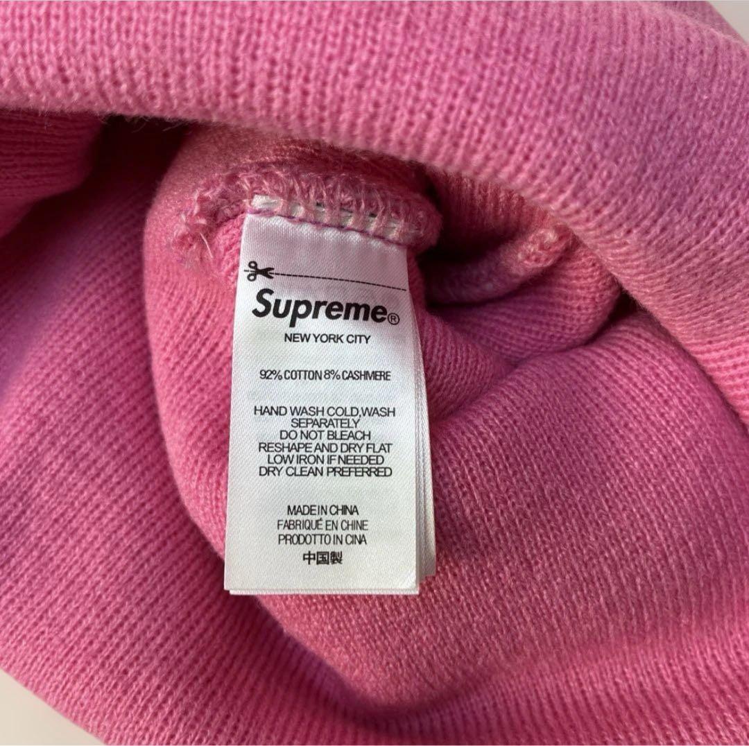 Supreme シュプリーム Big logo　ニット帽　新品　ピンク