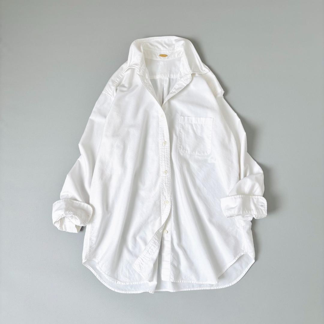 MUSE ドゥーズィエム クラス OXFORD BD シャツ ホワイト　綿 名品