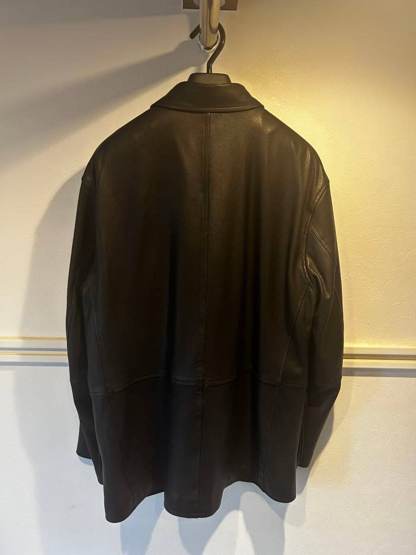 ジャケット・アウター AURALEE TEXTURED LAMB LEATHER BLOUSON