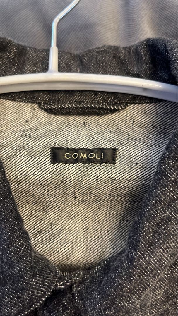 【美品】COMOLI 22SS デニムジャケット　ブラックエクリュ