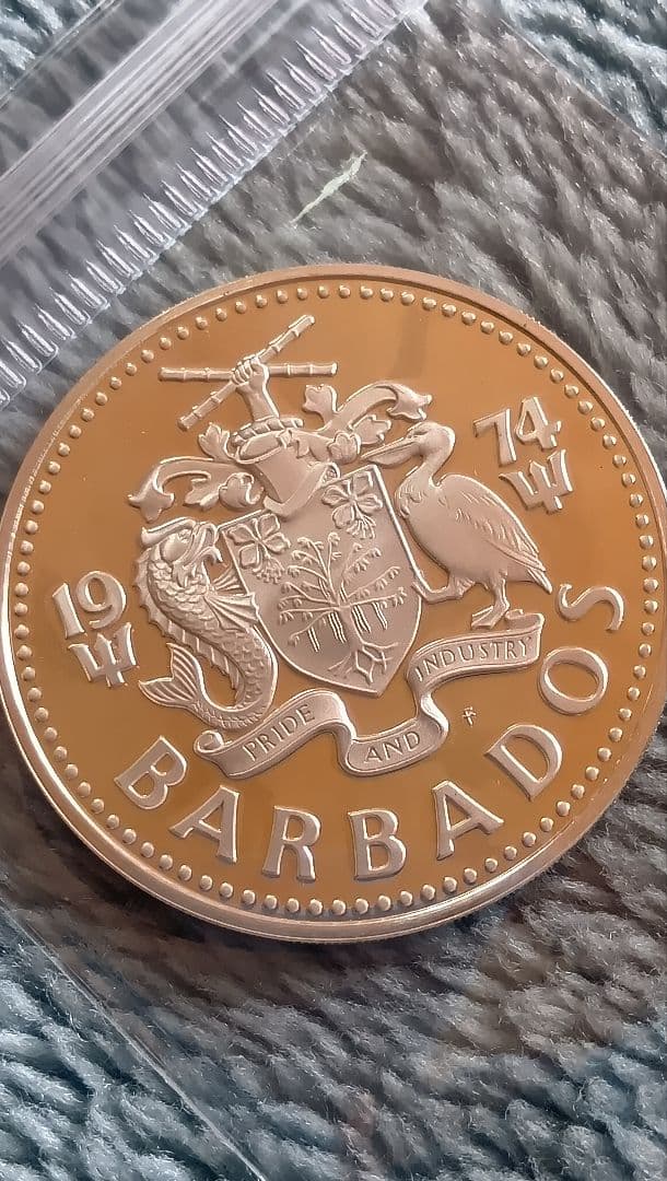 バルバドス 1974年 5ドル銀貨