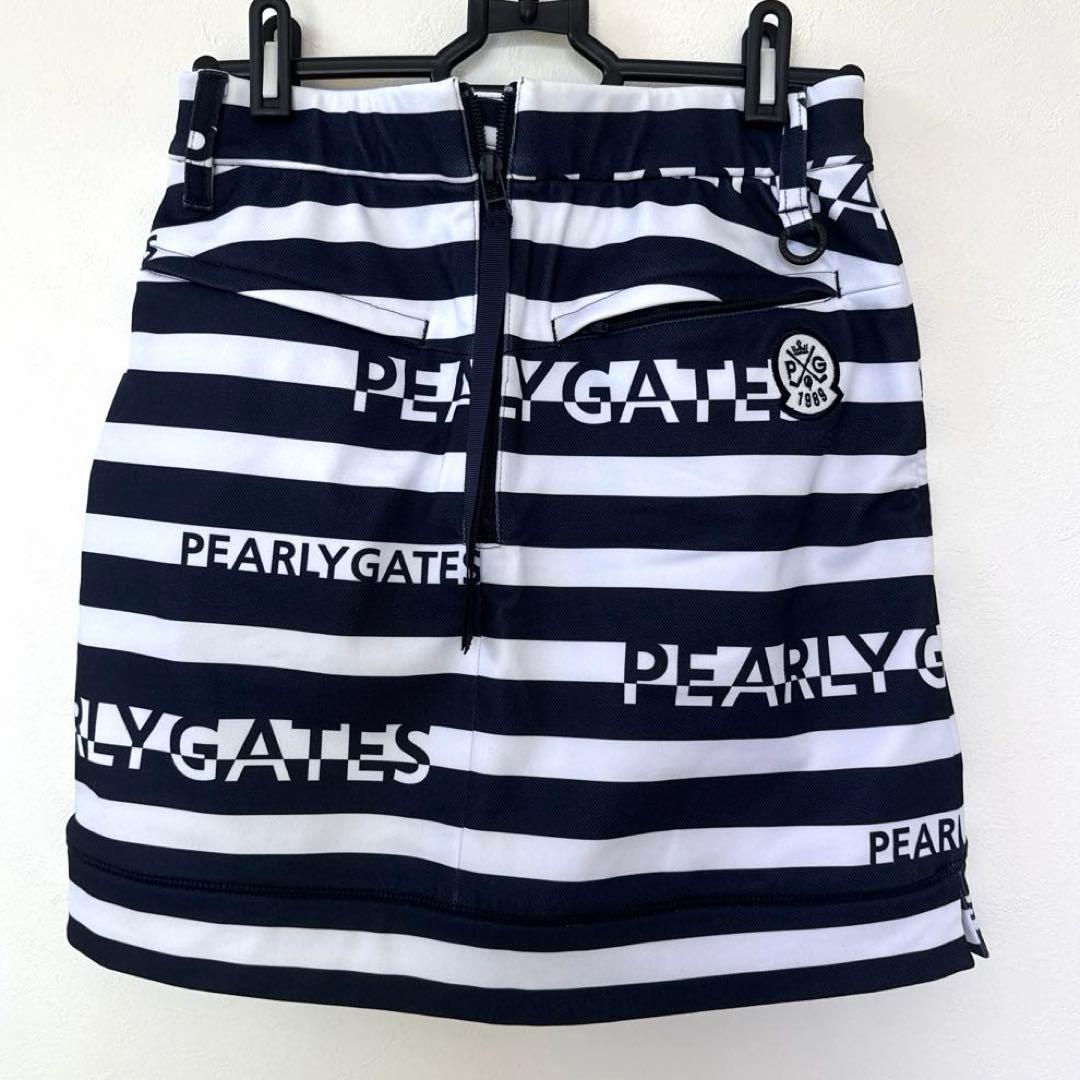 【美品】PEARLY GATES ストライプスカート00