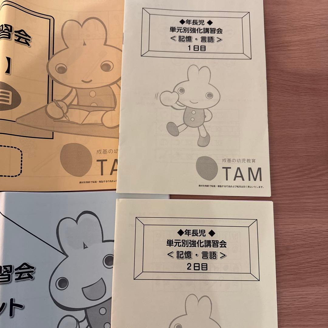 【新品】TAM 単元別強化講習「記憶・言語」テキスト＆おさらいプリント（解答付）