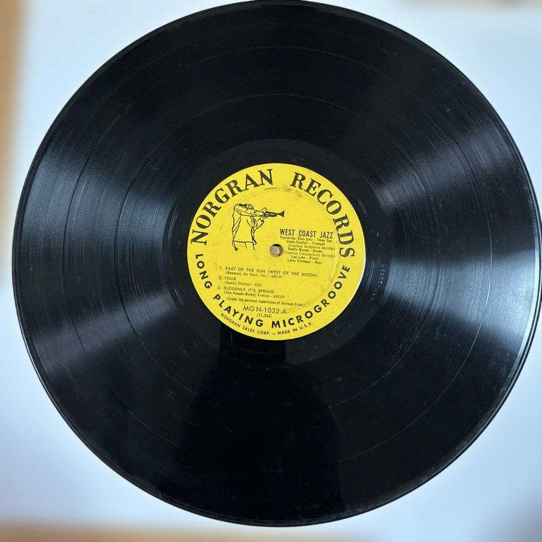 スタンゲッツ 名盤 レコード ウェストコーストジャズ USオリジナルモノ盤