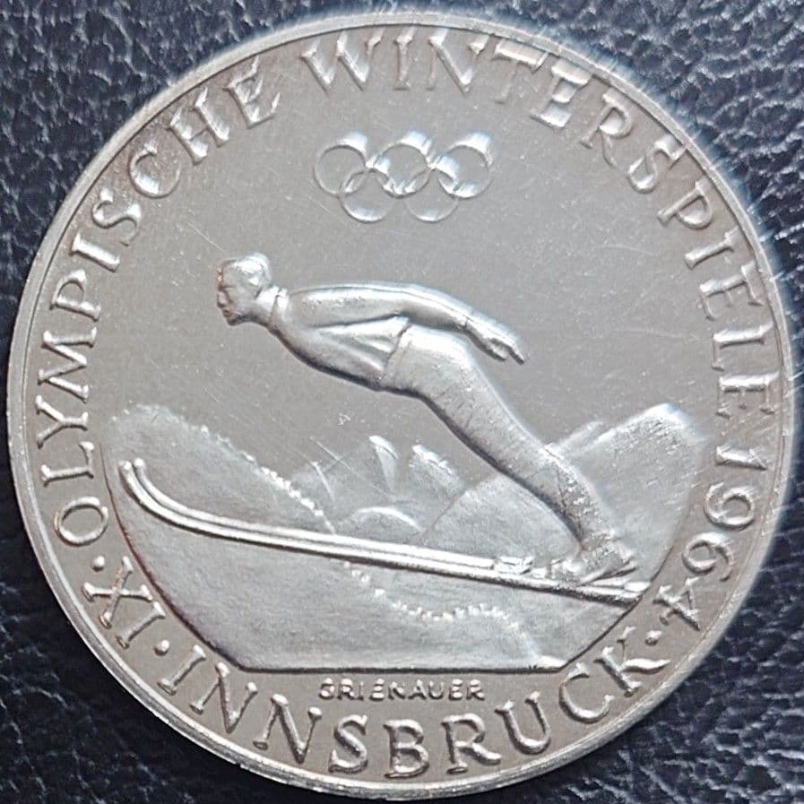 1964年 オーストリア銀貨 50シリング インスブルック記念銀貨 SV900