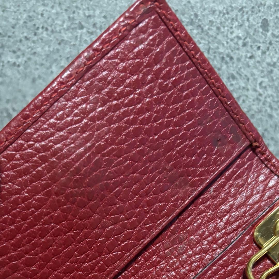 GUCCI キーケース レザー 赤 ゴールド金具 箱付き