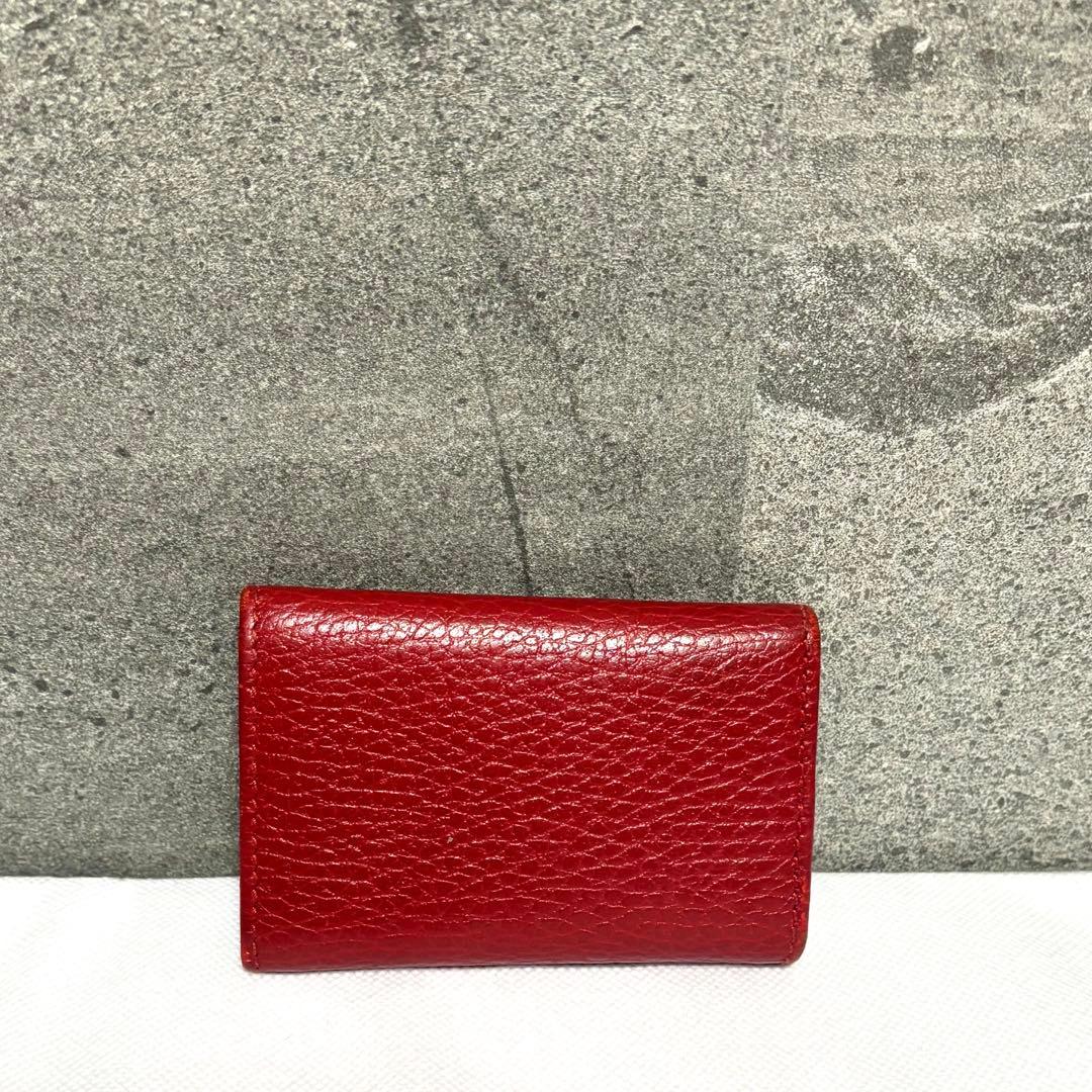 GUCCI キーケース レザー 赤 ゴールド金具 箱付き