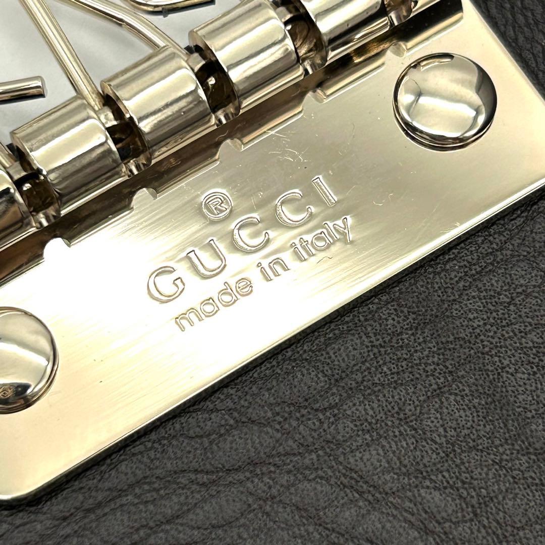GUCCI キーケース GGキャンバス レザー ハート インターロッキング