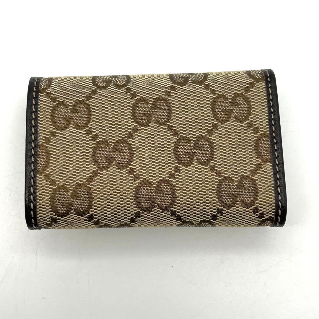 GUCCI キーケース GGキャンバス レザー ハート インターロッキング