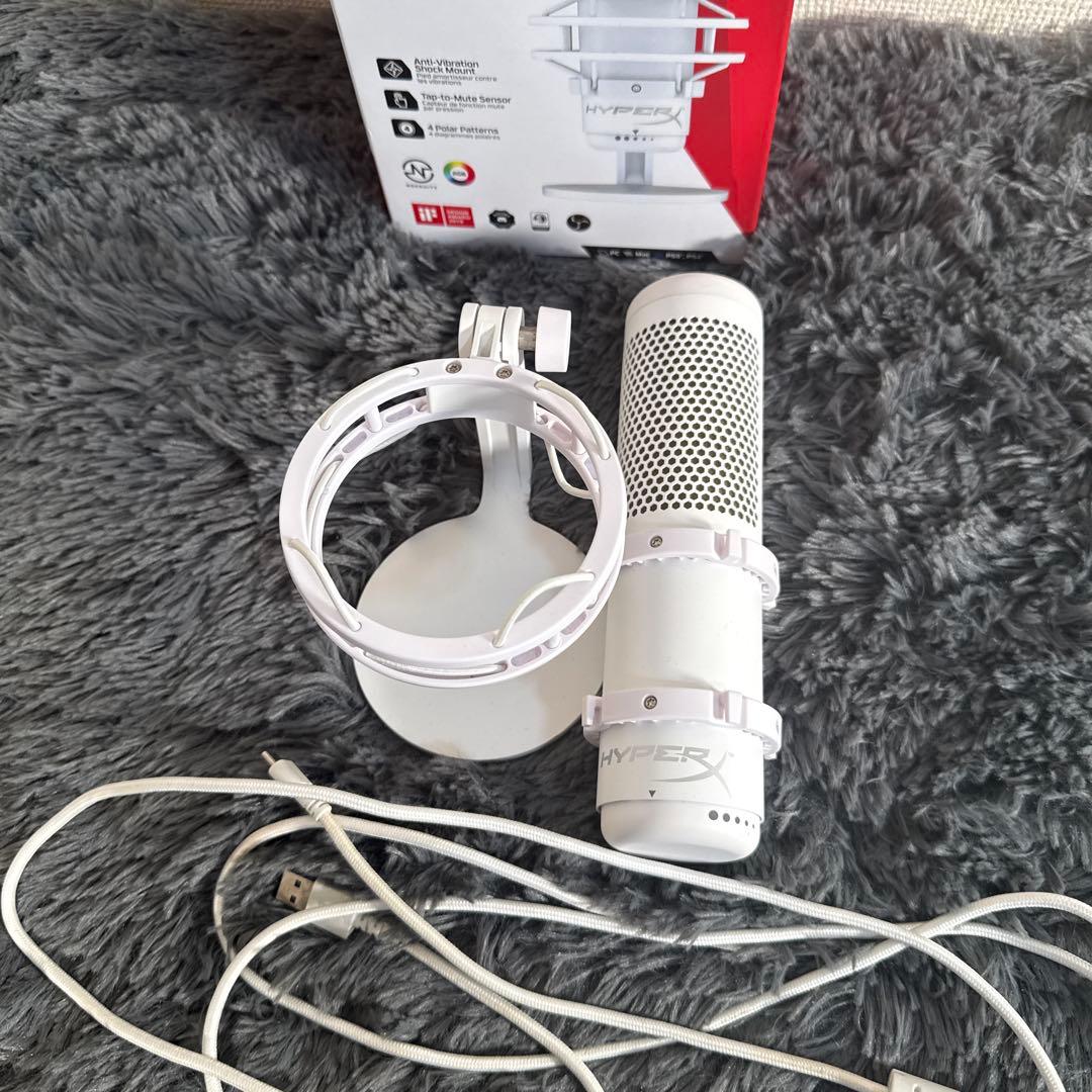 HyperX QuadCast S - USBマイク ホワイト 箱付き