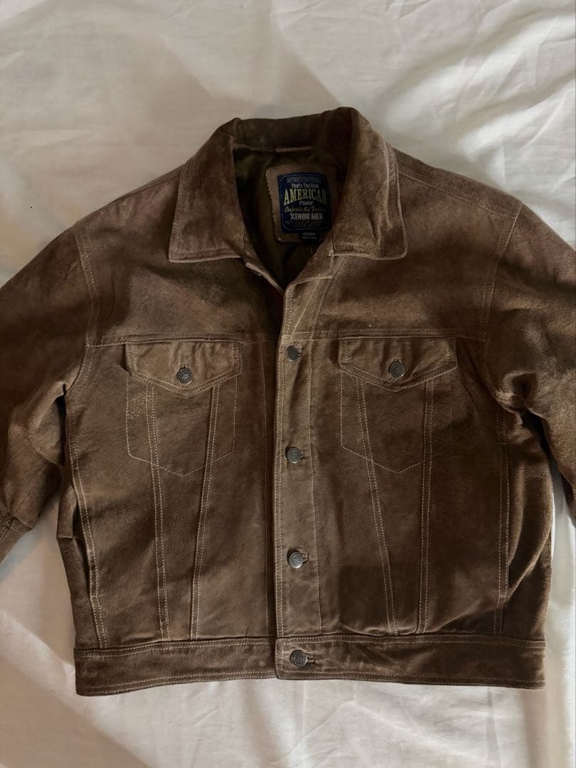 80's tracker suède leather jacket 70505
