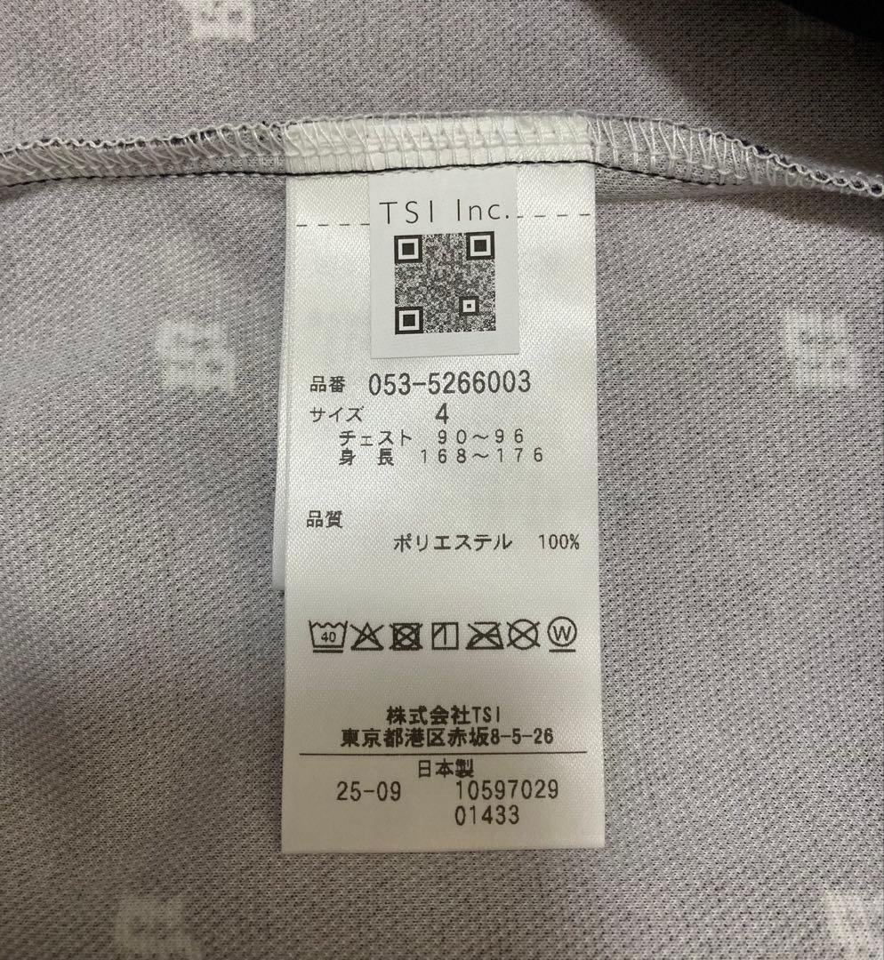 新品 パーリーゲイツ 鹿の子ダンボールゼブラ長袖ハイネックカットソー(4)M/紺