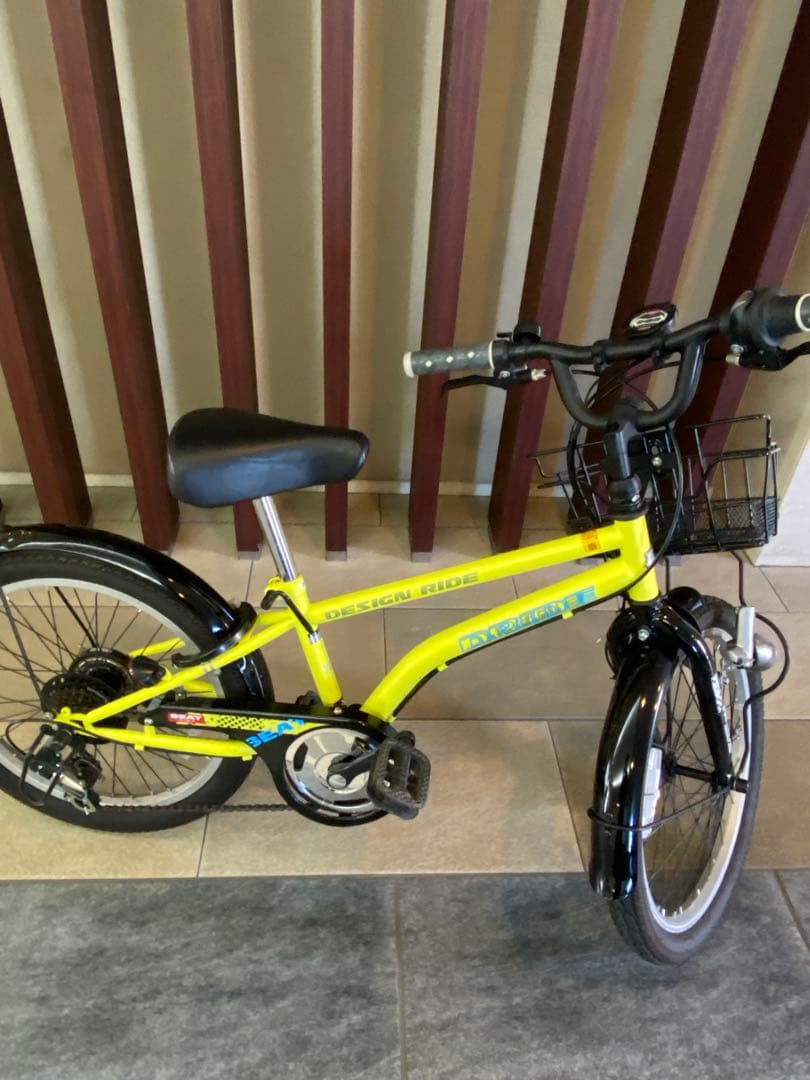 アサヒサイクル　ドライド　子供用自転車　20インチ イエロー 前部カゴ付き