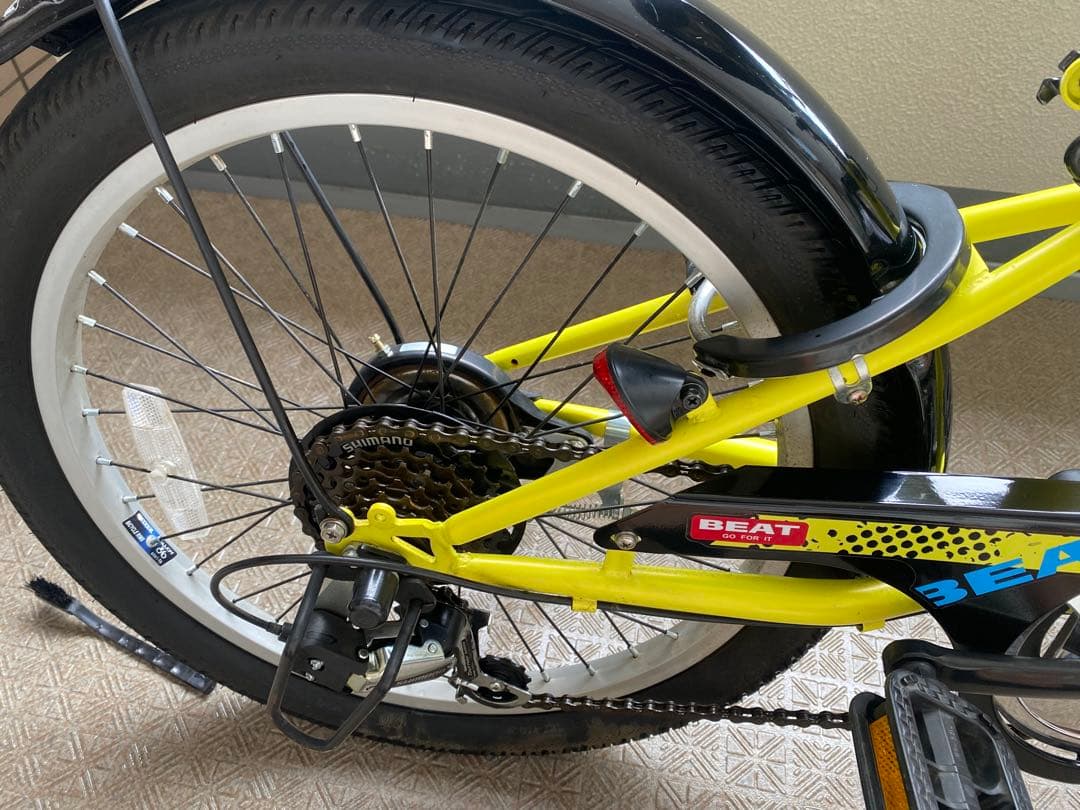 アサヒサイクル　ドライド　子供用自転車　20インチ イエロー 前部カゴ付き