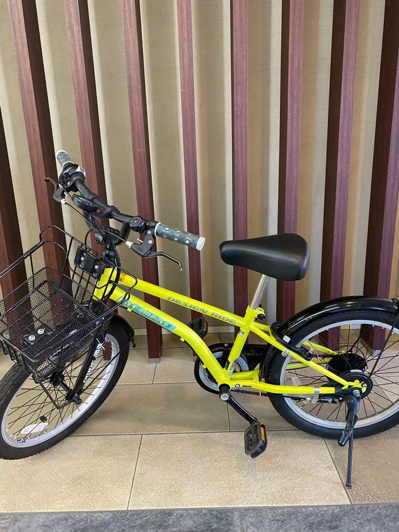 アサヒサイクル　ドライド　子供用自転車　20インチ イエロー 前部カゴ付き
