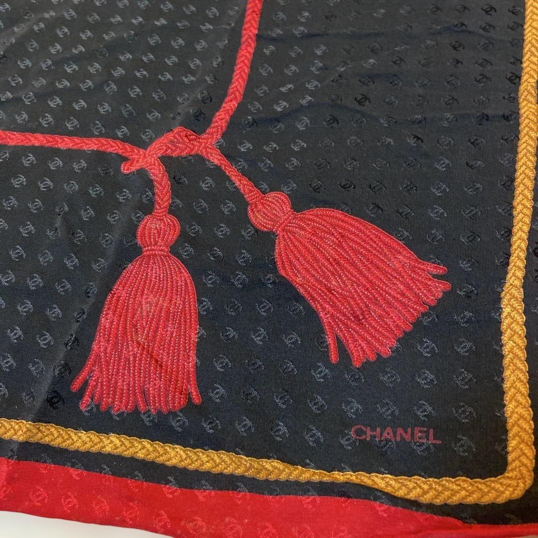 CHANEL シャネル ココマーク 大判 シルク スカーフ ストール イタリア製