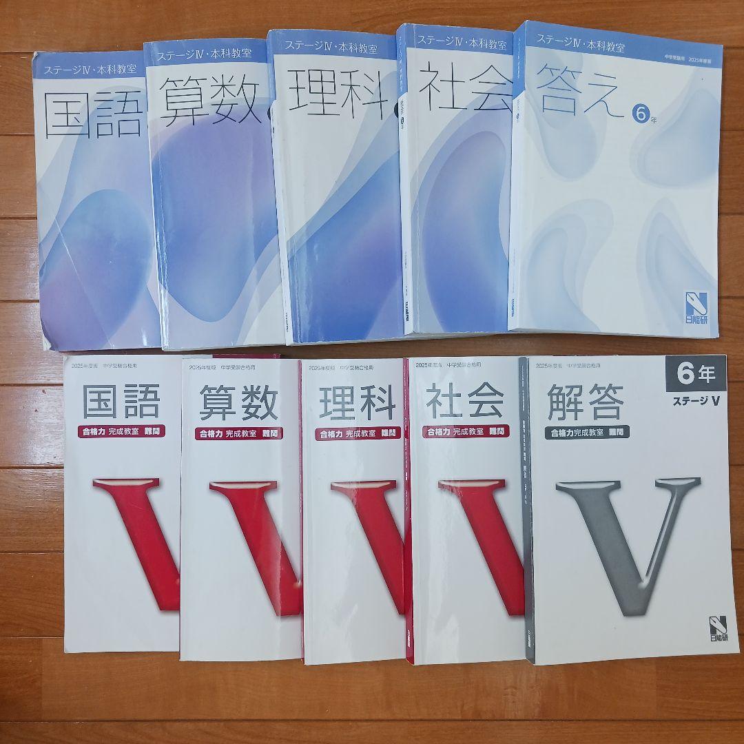 ①【２個口発送】日能研　６年生　全国公開模試　育成　実践テスト　各種テキスト他