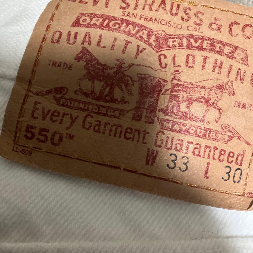 Levi's 550 RELAXED FIT ホワイト USA製 33×30