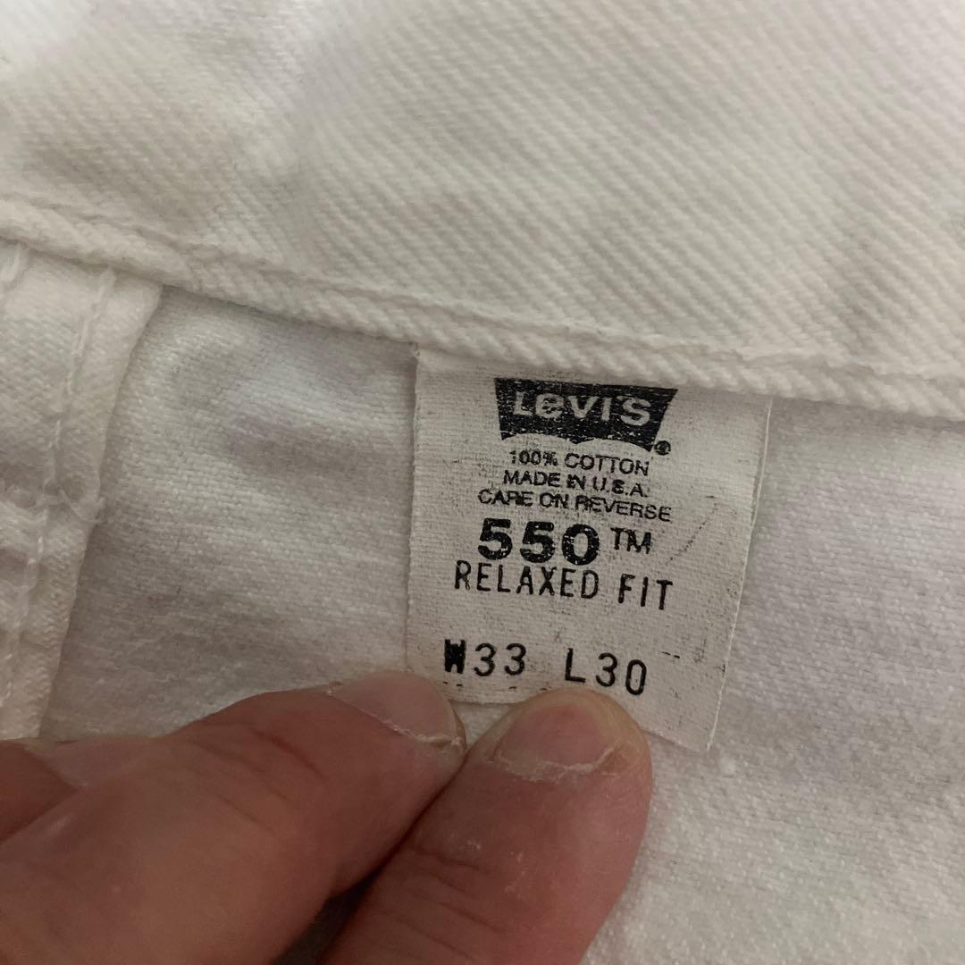 Levi's 550 RELAXED FIT ホワイト USA製 33×30