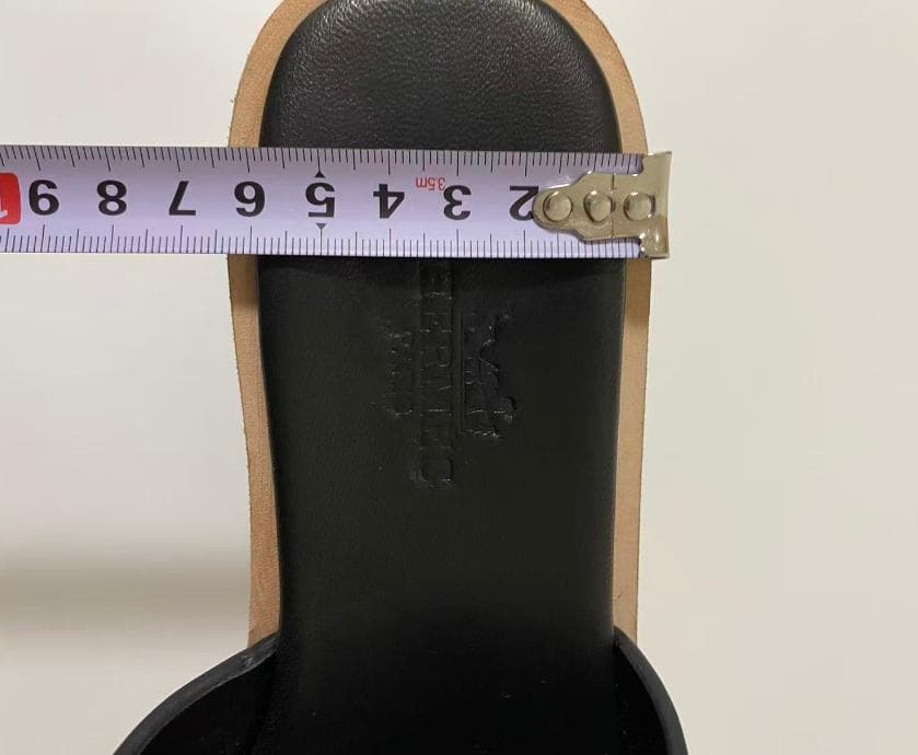 美品 HERMES 厚底Hサンダル 黒