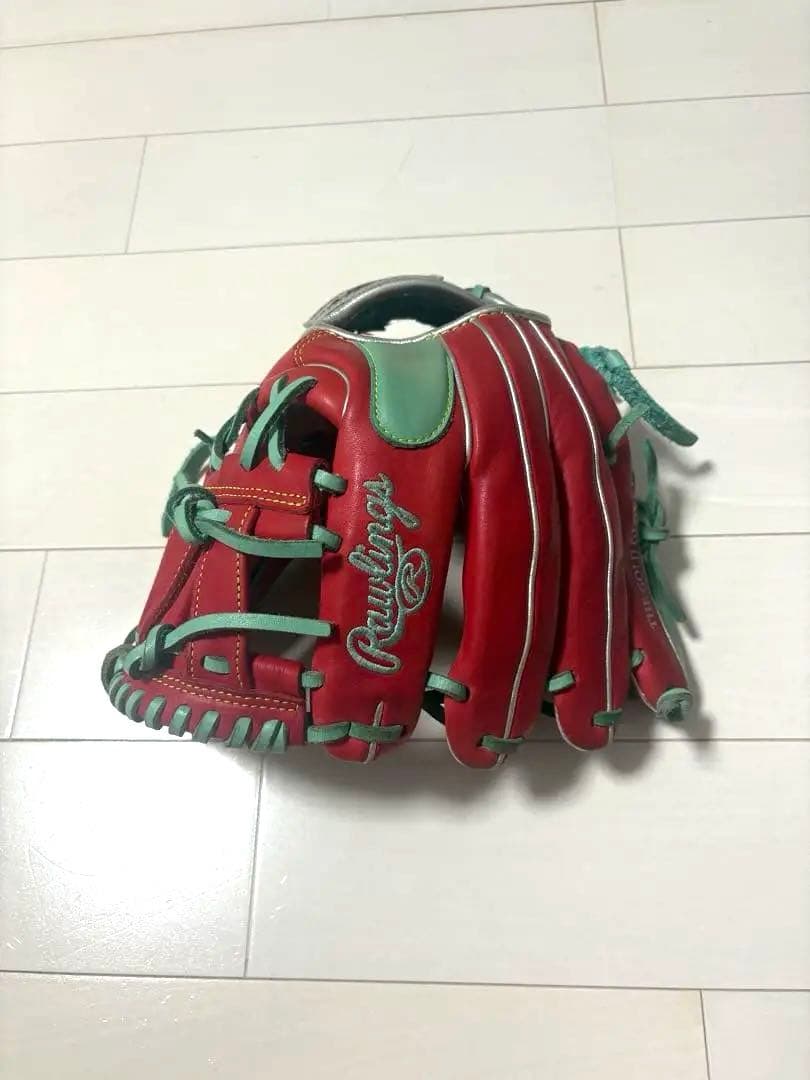 〈WBCメキシコ〉ローリング 軟式野球 グローブ レッド グリーン