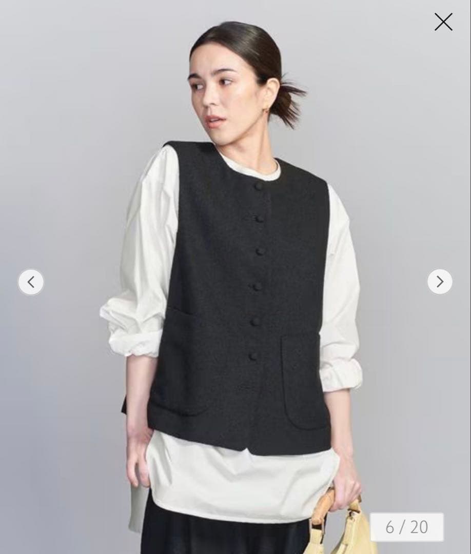 【新品】BEAUTY&YOUTH コットン クルーネック ブラウス