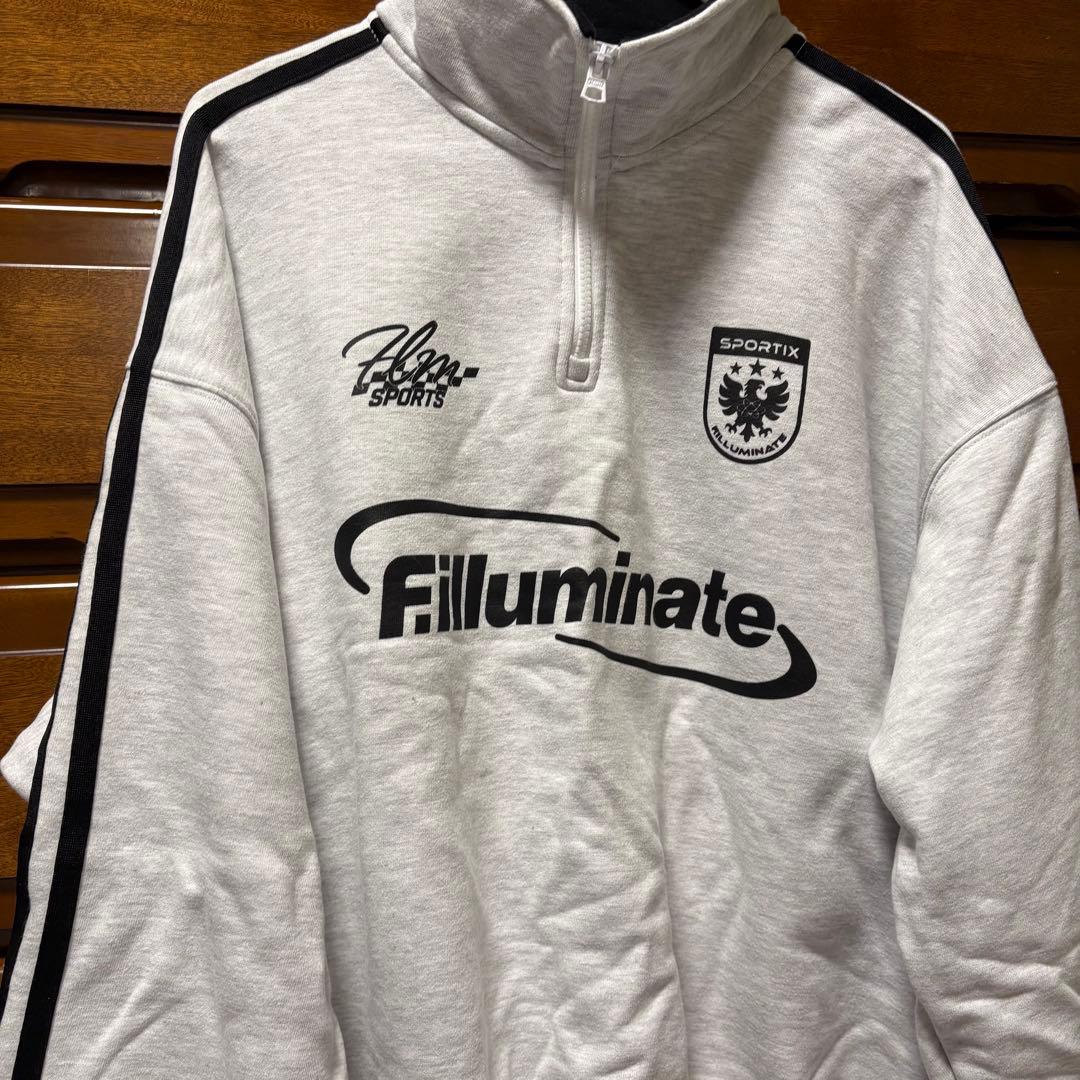 F.ILLUMINATE グレー ジップアップSporty Circle 韓国