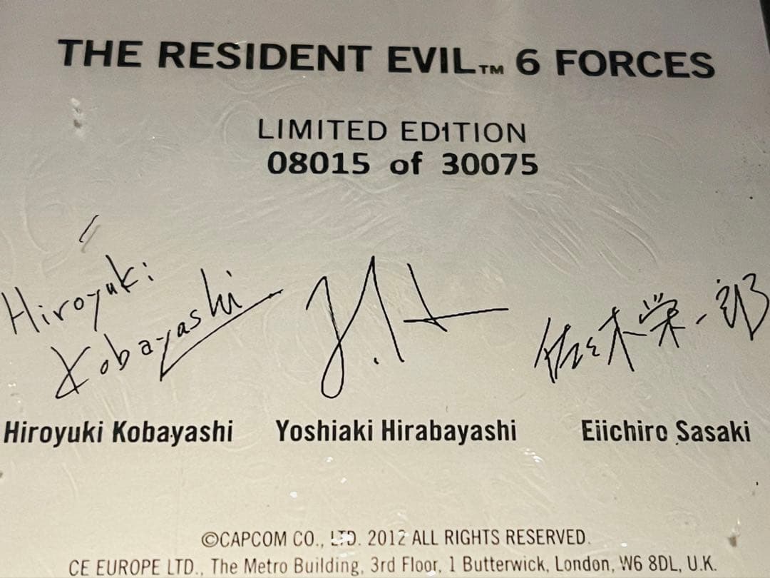 Resident Evil 6 海外限定版メタルプレート8015/30075