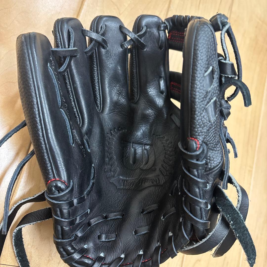 Wilson トレーニング　練習　野球グローブ 黒　硬式　軟式