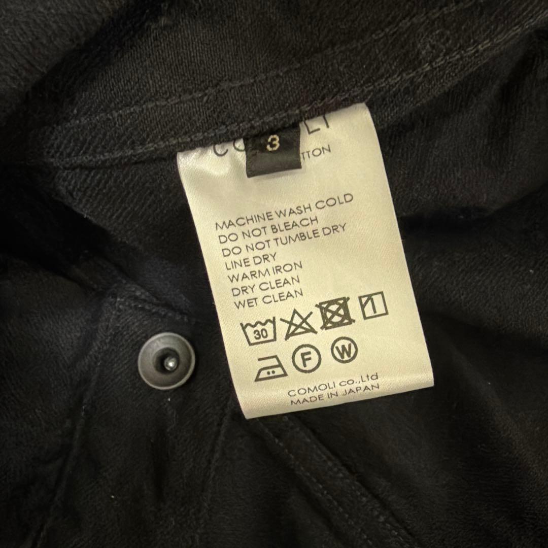25ss コモリ ブラック デニムジャケット