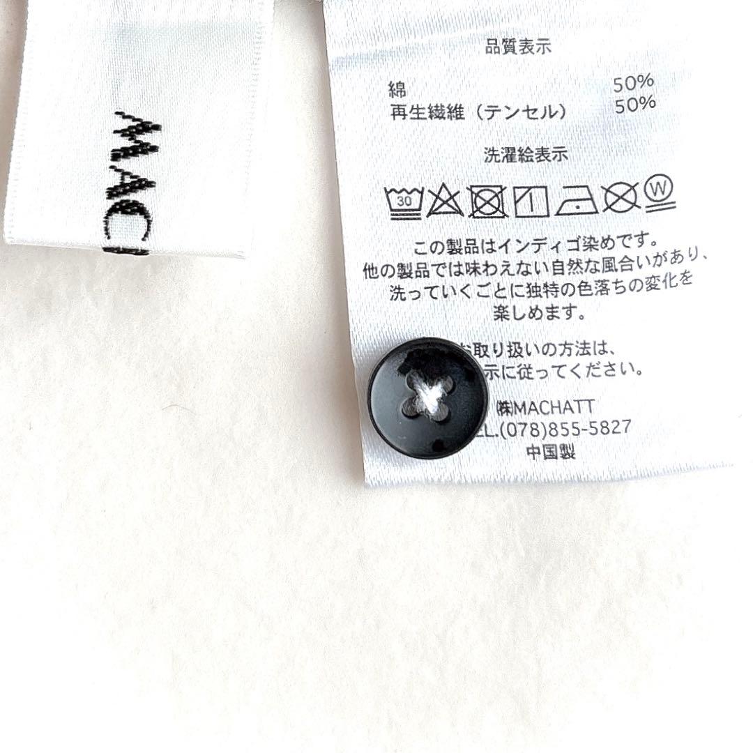 美品✨MACHATT デニムリボンブラウス インディゴ