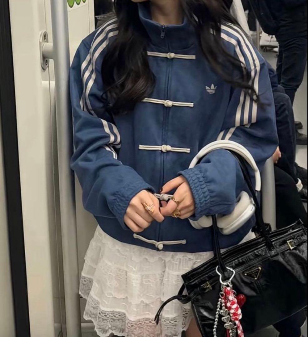 adidas アディダス 中国限定 チャイナトラックジャケット ネイビーS
