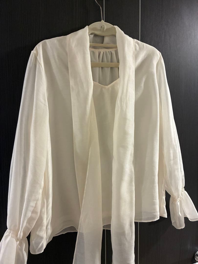 PROPORTION BODY DRESSING シアーボウタイブラウス
