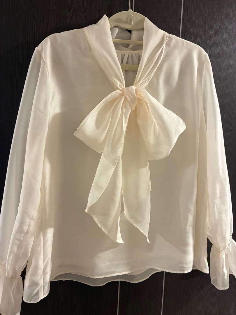 PROPORTION BODY DRESSING シアーボウタイブラウス