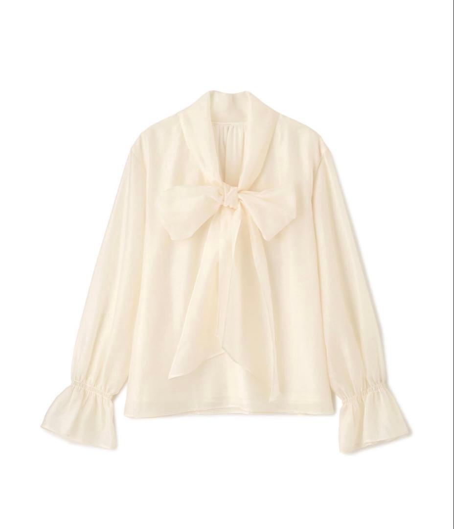 PROPORTION BODY DRESSING シアーボウタイブラウス