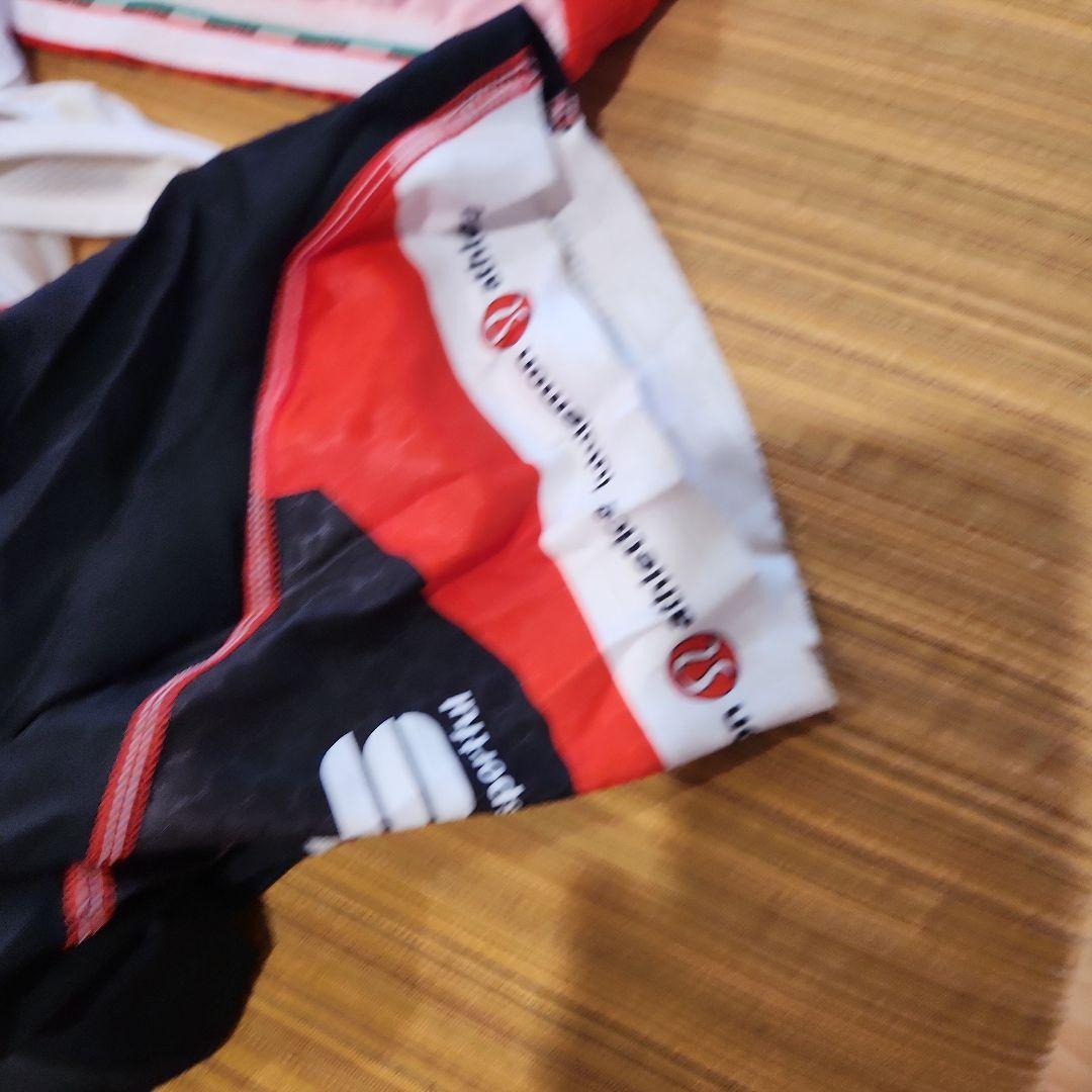Saxo Bank サイクルジャージ M レッド カンチチェラーラ