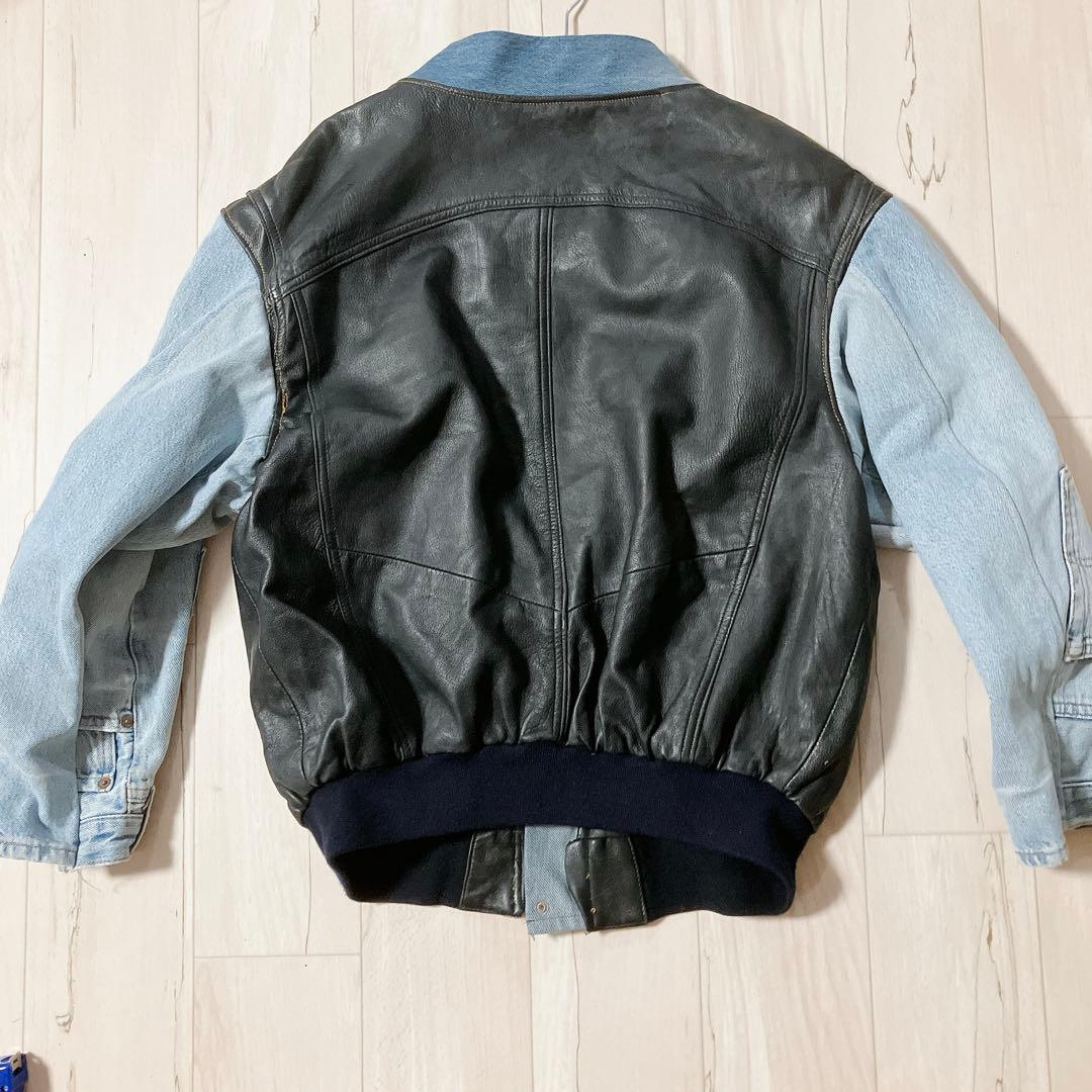 レザージャケット デニムジャケット　リメイク　リーバイス　501xx
