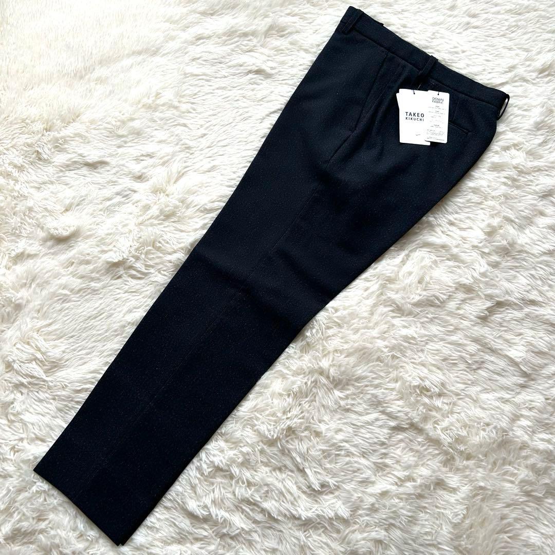 し*ん様 タケオキクチ Down Fabric スラックス パンツ スーツ ネイ
