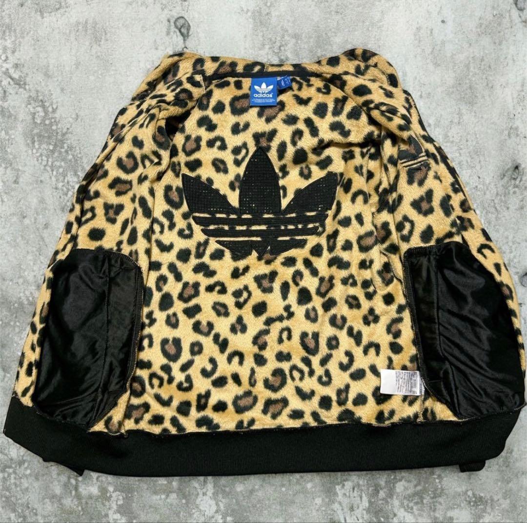adidas 櫻井翔着用 ボアパーカー ヒョウ柄 フルジップ 廃盤 S